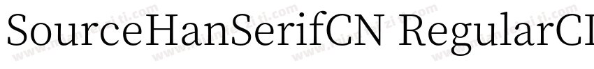 SourceHanSerifCN RegularCID字体转换
